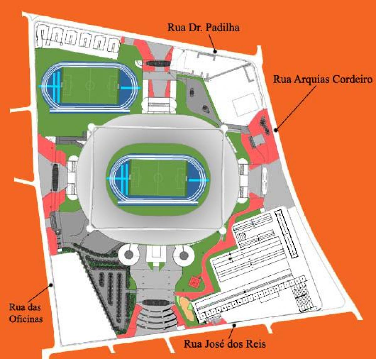 Zemljevid stadion Engenhão