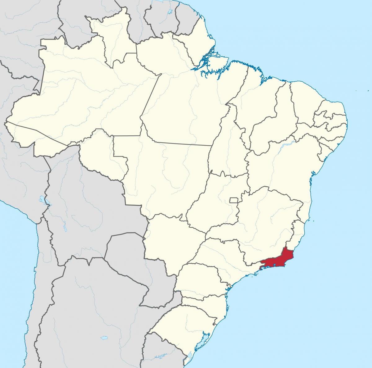 Zemljevid državi Rio de Janeiru