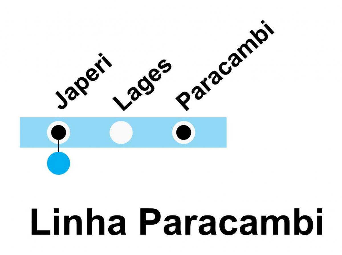 Zemljevid SuperVia - Line Paracambi