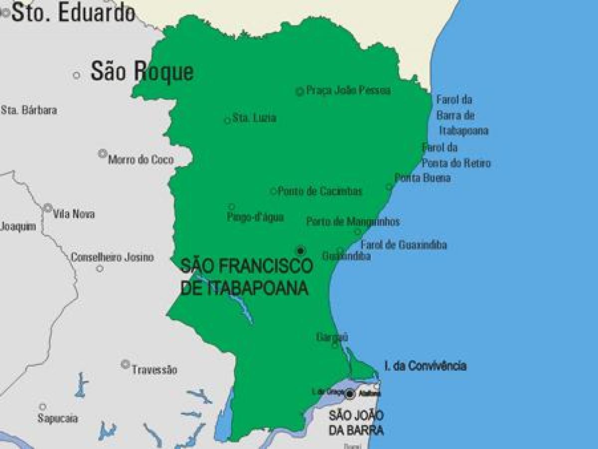 Zemljevid São Fidélis občina
