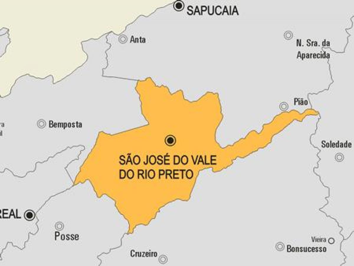 Zemljevid São José Vale do Rio Preto občina