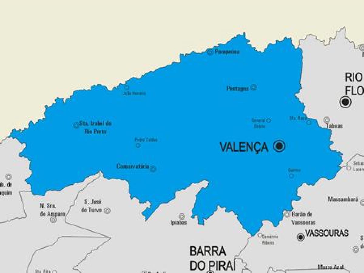 Zemljevid Valença občina