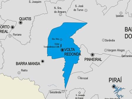 Zemljevid Vassouras občina