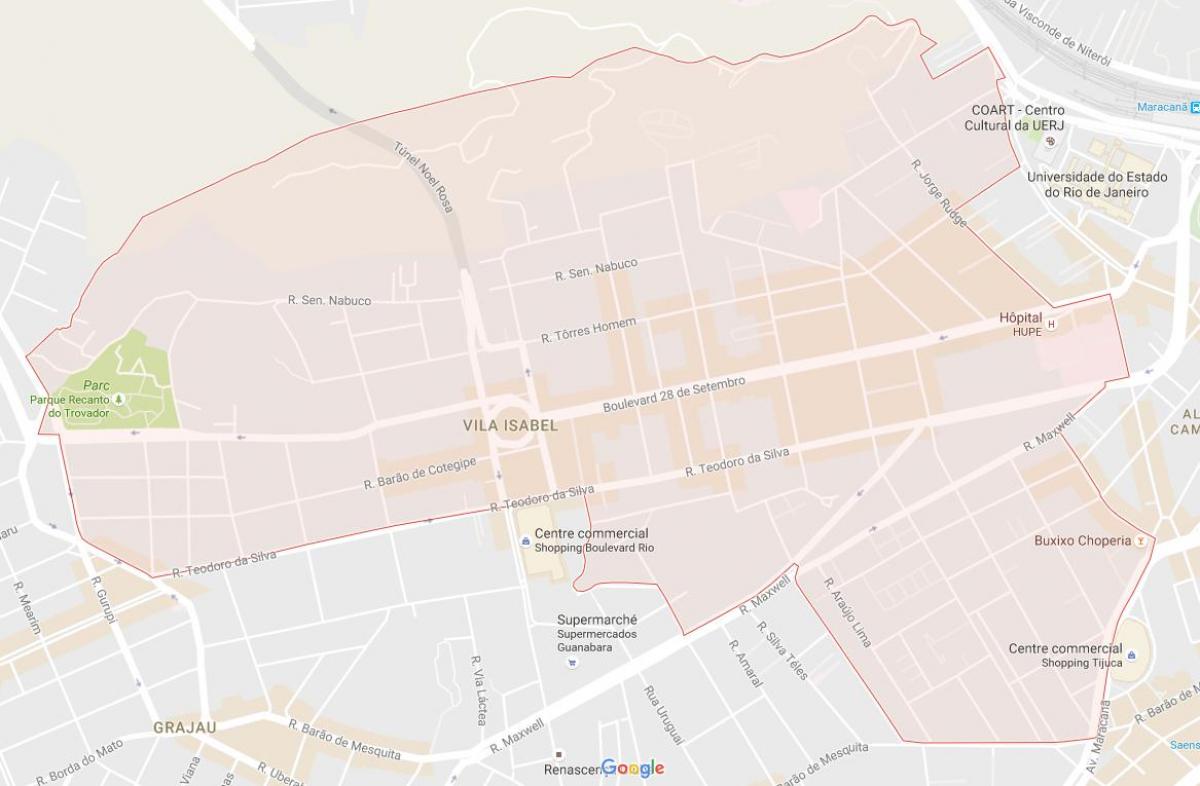 Zemljevid Vila Isabel