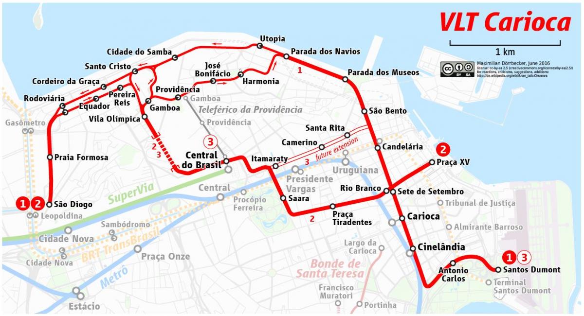 Zemljevid VLT Rio de Janeiru