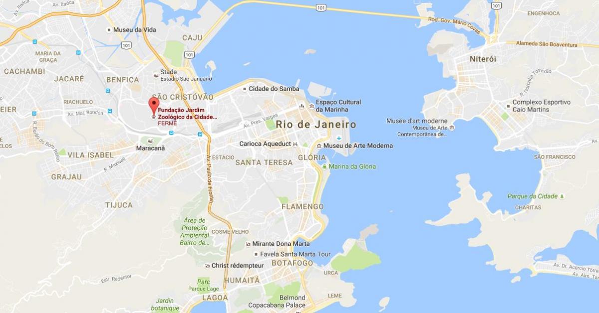 Zemljevid Živalskem vrtu Rio de Janeiru