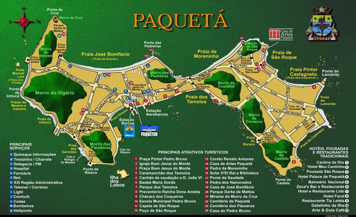 Zemljevid Île de Paquetá