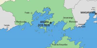 Zemljevid Angra dos Reis občina