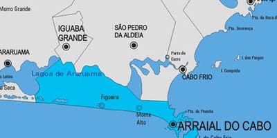 Zemljevid Arraial ne Cabo občina
