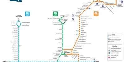 Zemljevid BRT Rio de Janeiru