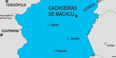 Zemljevid Cachoeiras de Macacu občina