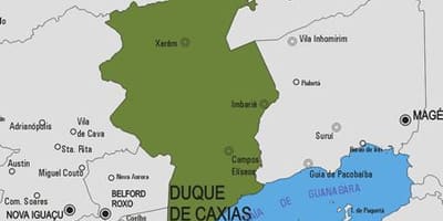 Zemljevid Duque de Caxias občina