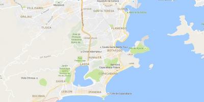 Zemljevid favela Vidigal