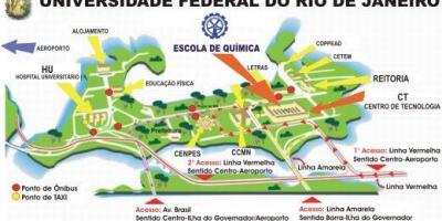 Zemljevid Federal university of Rio de Janeiru