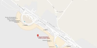 Zemljevid Galeão letališče