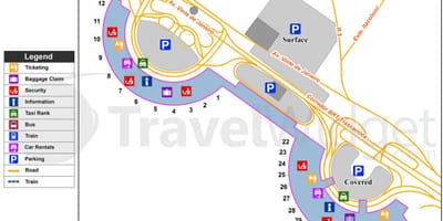 Zemljevid Galeão letališki terminal