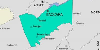 Zemljevid Itaocara občina