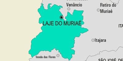 Zemljevid Laje ne Muriaé občina