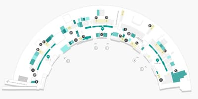 Zemljevid letališča Galeão Terminal 1 Stopnja 1