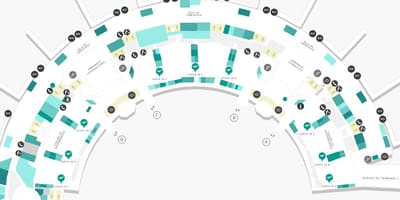 Zemljevid letališča Galeão Terminal 2 Nivo 3