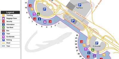 Zemljevid Mednarodnega letališča v Rio de Janeiru