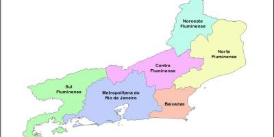 Zemljevid mesoregions Rio de Janeiru