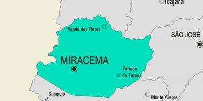Zemljevid Miracema občina