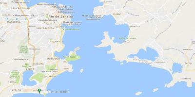 Zemljevid plaži Ipanema