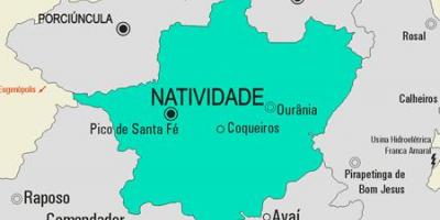 Zemljevid Natividade občina