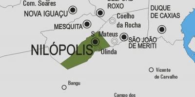 Zemljevid Nilópolis občina