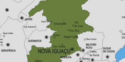 Zemljevid Nova Iguaçu občina