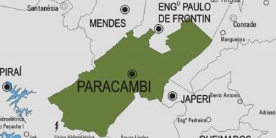 Zemljevid Paracambi občina