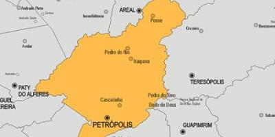 Zemljevid Petrópolis občina