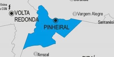 Zemljevid Pinheiral občina