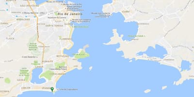 Zemljevid plaži Arpoador