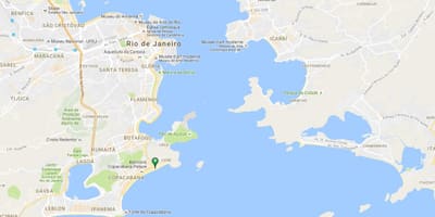 Zemljevid plaži Copacabana