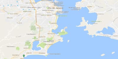 Zemljevid plaži Vidigal