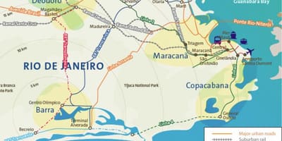 Zemljevid Rio de Janeiru letališča