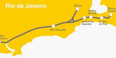 Zemljevid Rio de Janeiru metro - Line 4