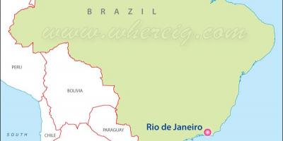 Zemljevid Rio de Janeiru v Braziliji