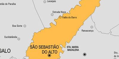 Zemljevid São Sebastião ne Alto občina