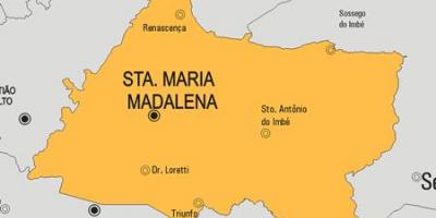 Zemljevid Santa Maria Madalena občina