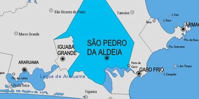 Zemljevid São Pedro da Aldeia občina
