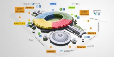 Zemljevid stadion Maracana