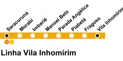Zemljevid SuperVia - Line Vila Inhomirim