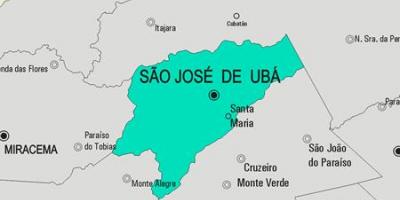 Zemljevid São José de Ubá občina