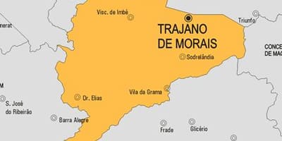Zemljevid Trajano de Morais občina